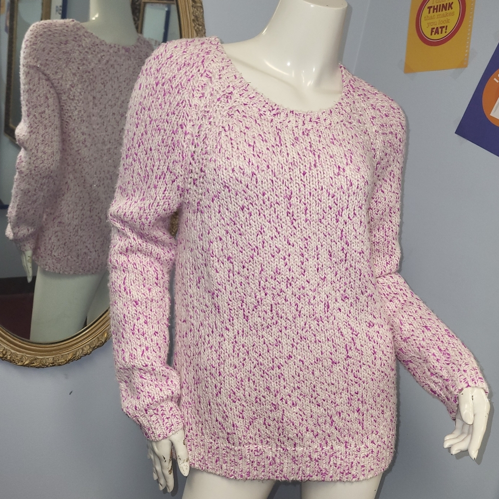 Vintage Sweater glitter speckle knit 90s y2k pullover L vtg grunge punk